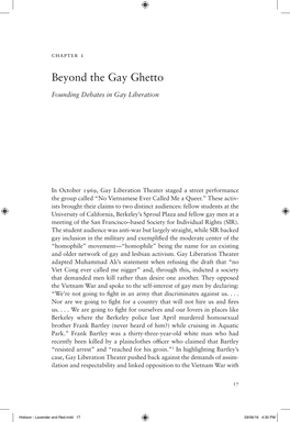 Beyond the Gay Ghetto
