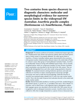 Two Centuries from Species Discovery to Diagnostic Characters: Molecular and Morphological Evidence for Narrower Species Limits