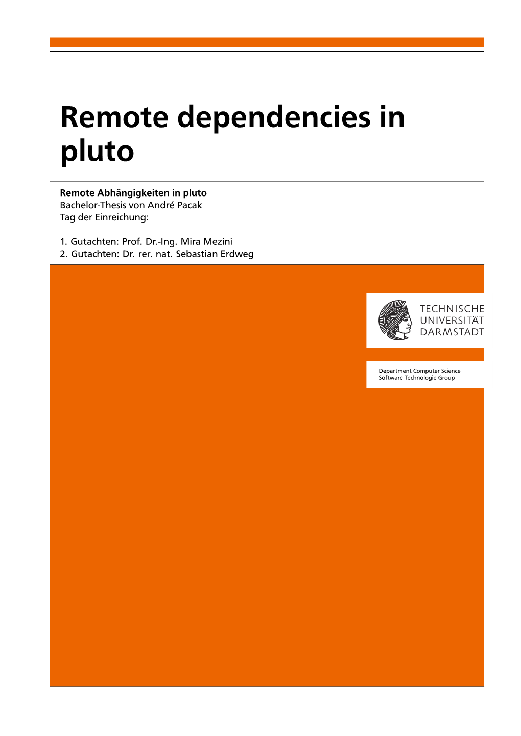 Remote Dependencies in Pluto