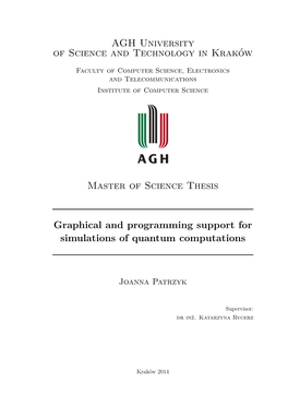 Graphical and Programming Support for Simulations of Quantum Computations