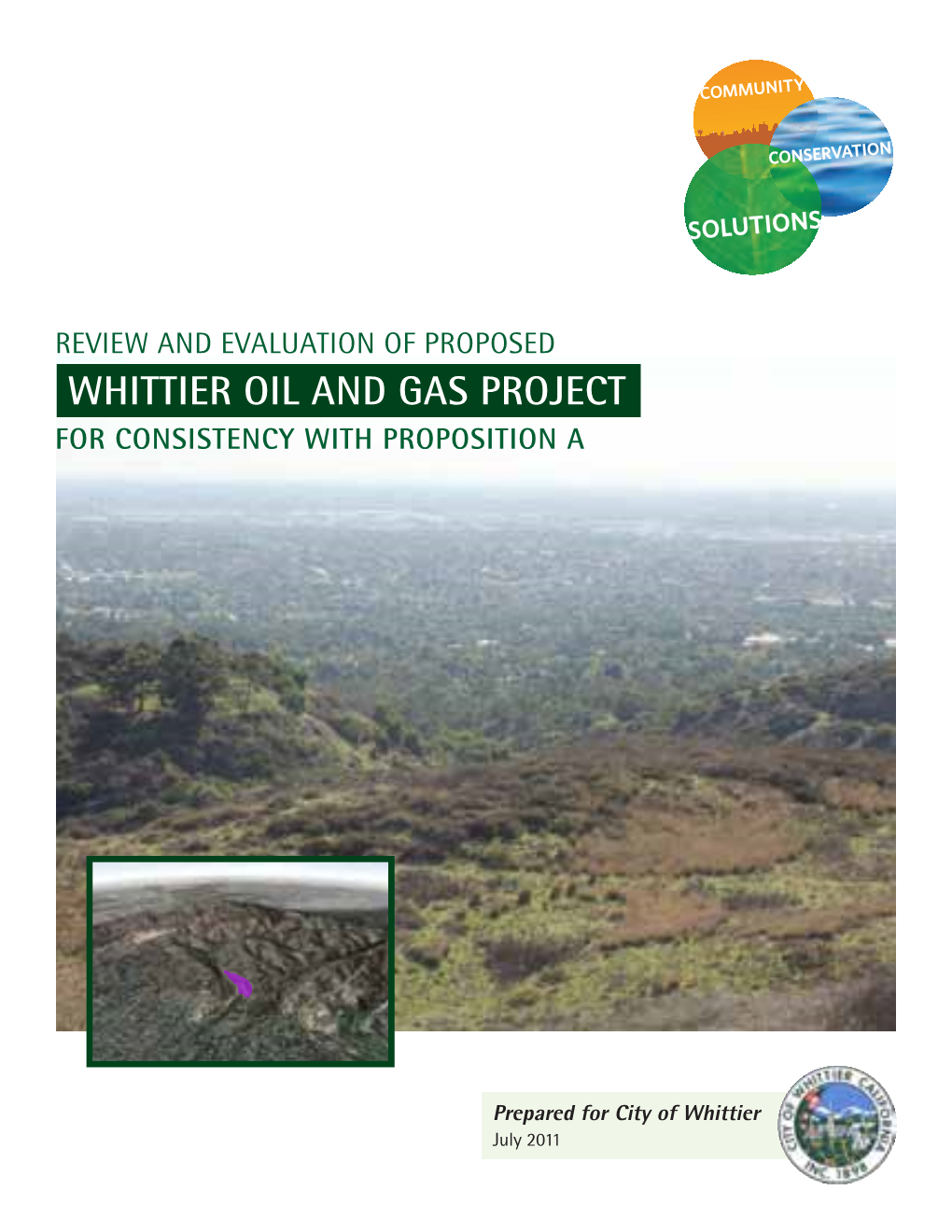 Whittier Oil and Gas Project for Consistency with Proposition A