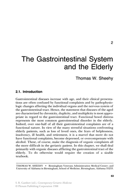 The Gastrointestinal System and the Elderly