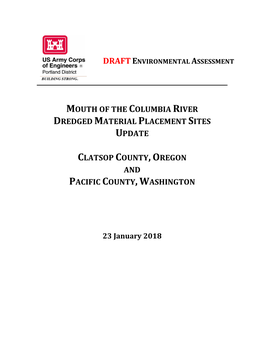 Mouth of the Columbia River Dredged Material Placement Sites Update