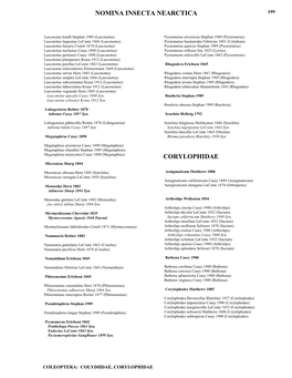 Colydiidae, Corylophidae 200 Nomina Insecta Nearctica