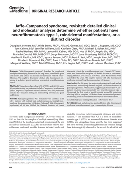 Jaffe–Campanacci Syndrome, Revisited