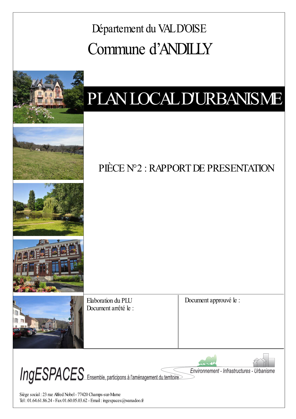 PLAN LOCAL D'urbanisme Ingespaces