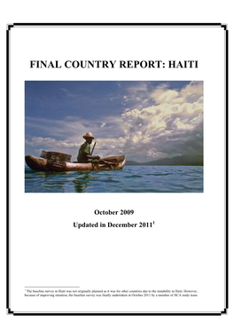 I Final Country Report: Haiti
