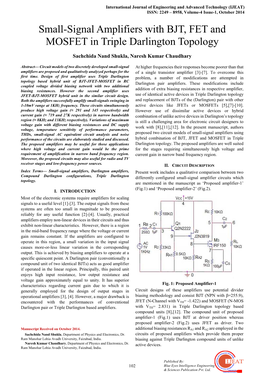 Small-Signal Amplifiers with BJT, FET and MOSFET in Triple Darlington Topology