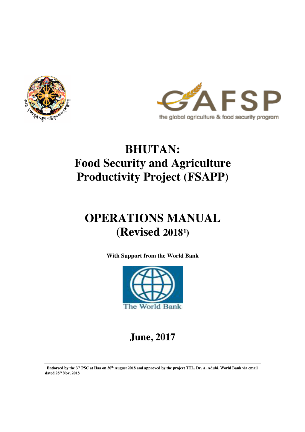 Food Security and Agriculture Productivity Project (FSAPP)
