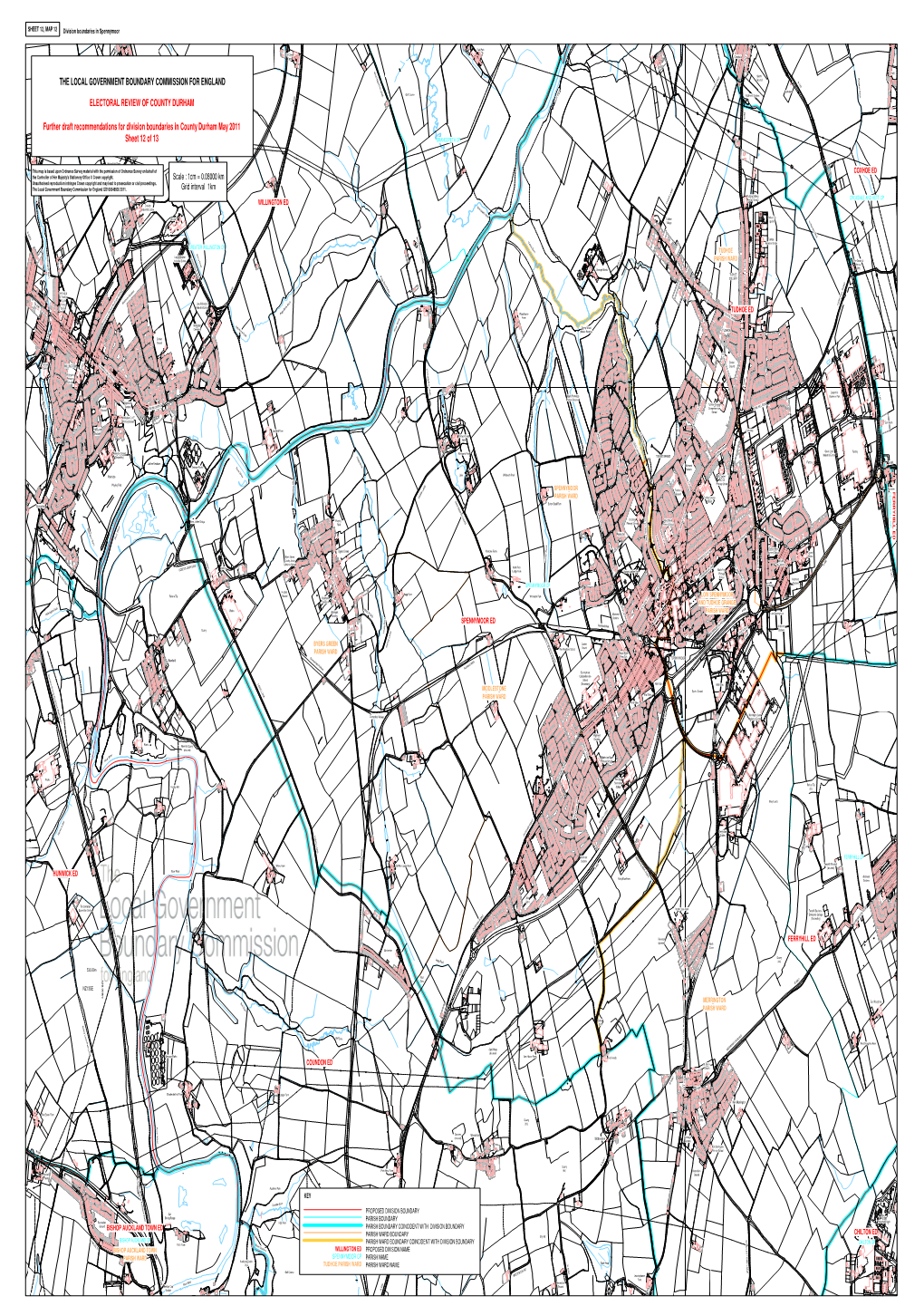 ELECTORAL REVIEW of COUNTY DURHAM Further Draft Recommendations for Division Boundaries in County Durham May 2011 Sheet 12 of 13