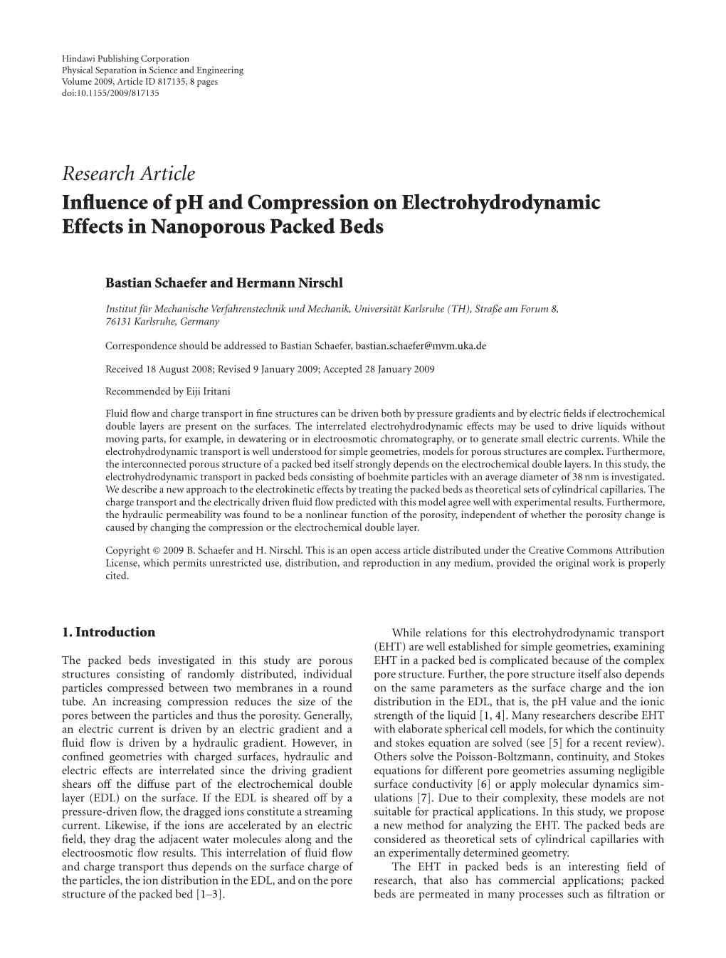 Influence of Ph and Compression on Electrohydrodynamic Effects in Nanoporous Packed Beds