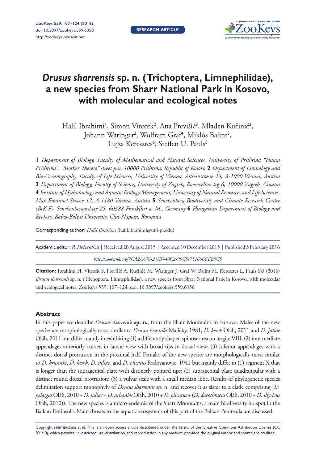 Trichoptera, Limnephilidae), a New Species