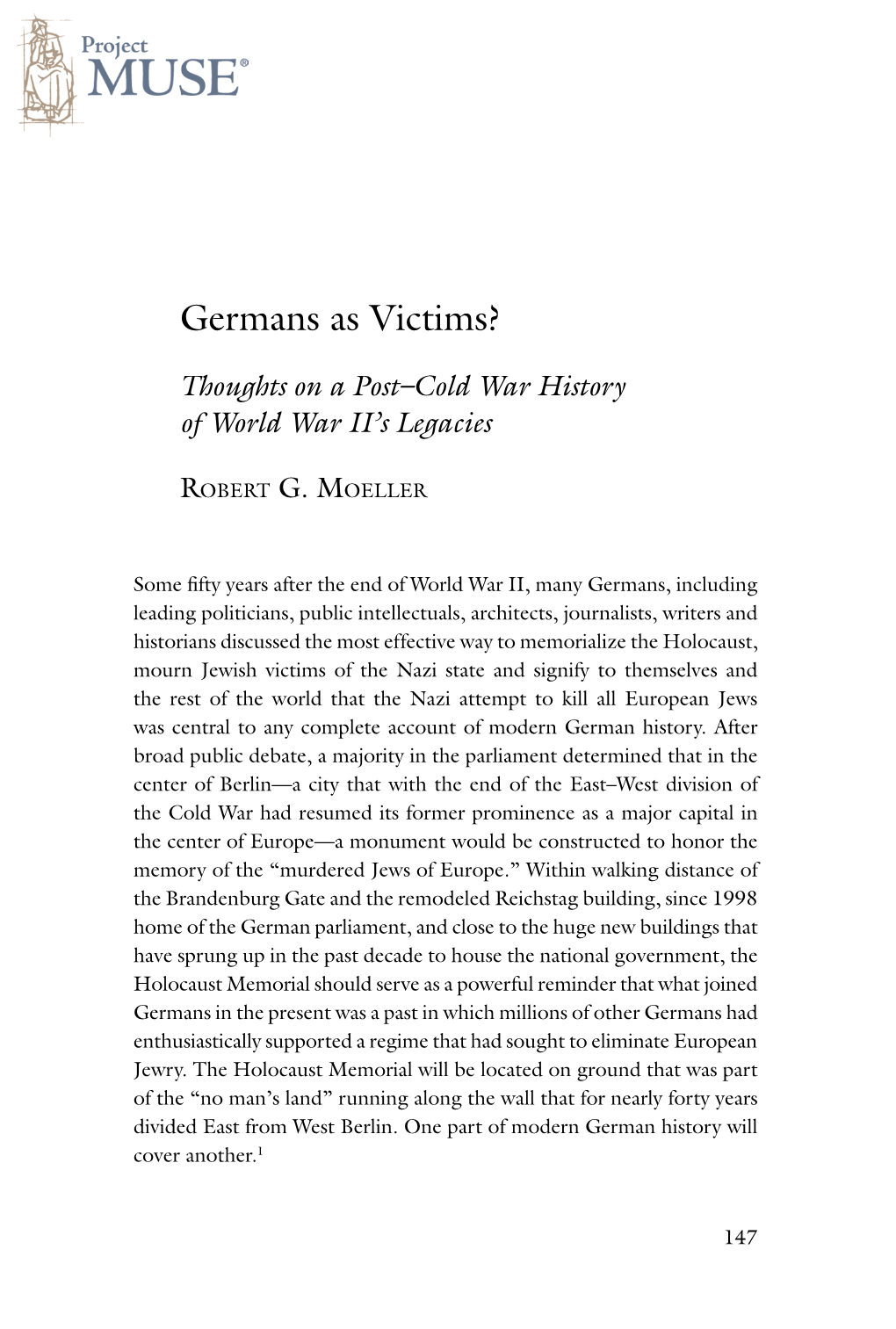 Germans As Victims?