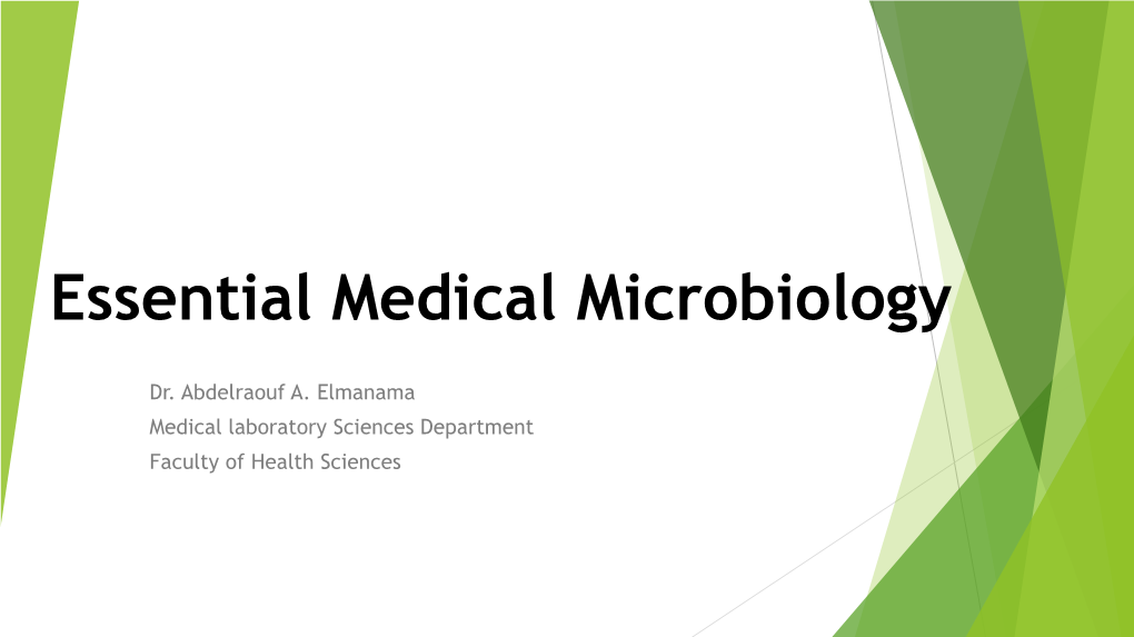 Essential Medical Microbiology
