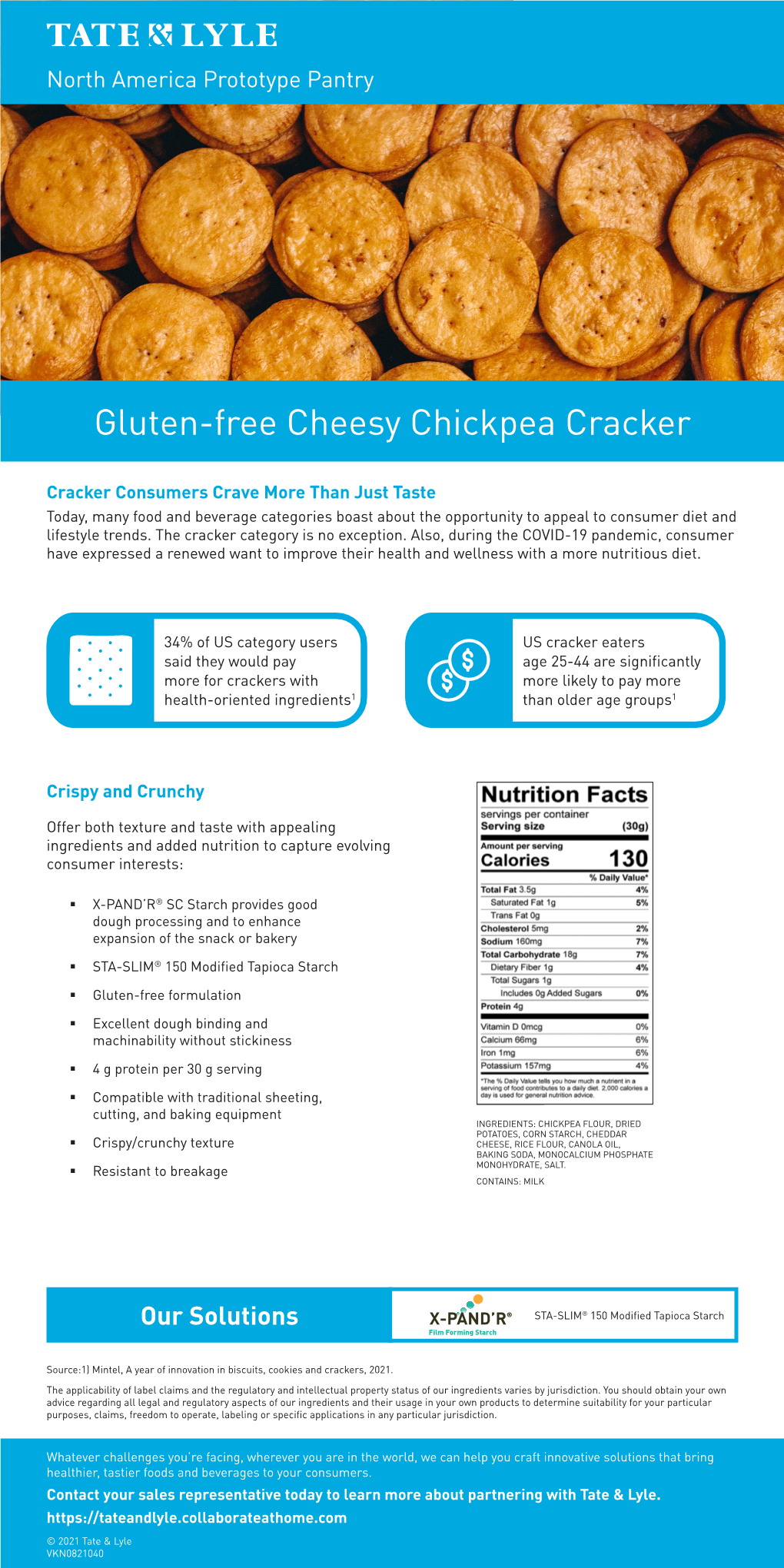 Gluten-Free Cheesy Chickpea Cracker