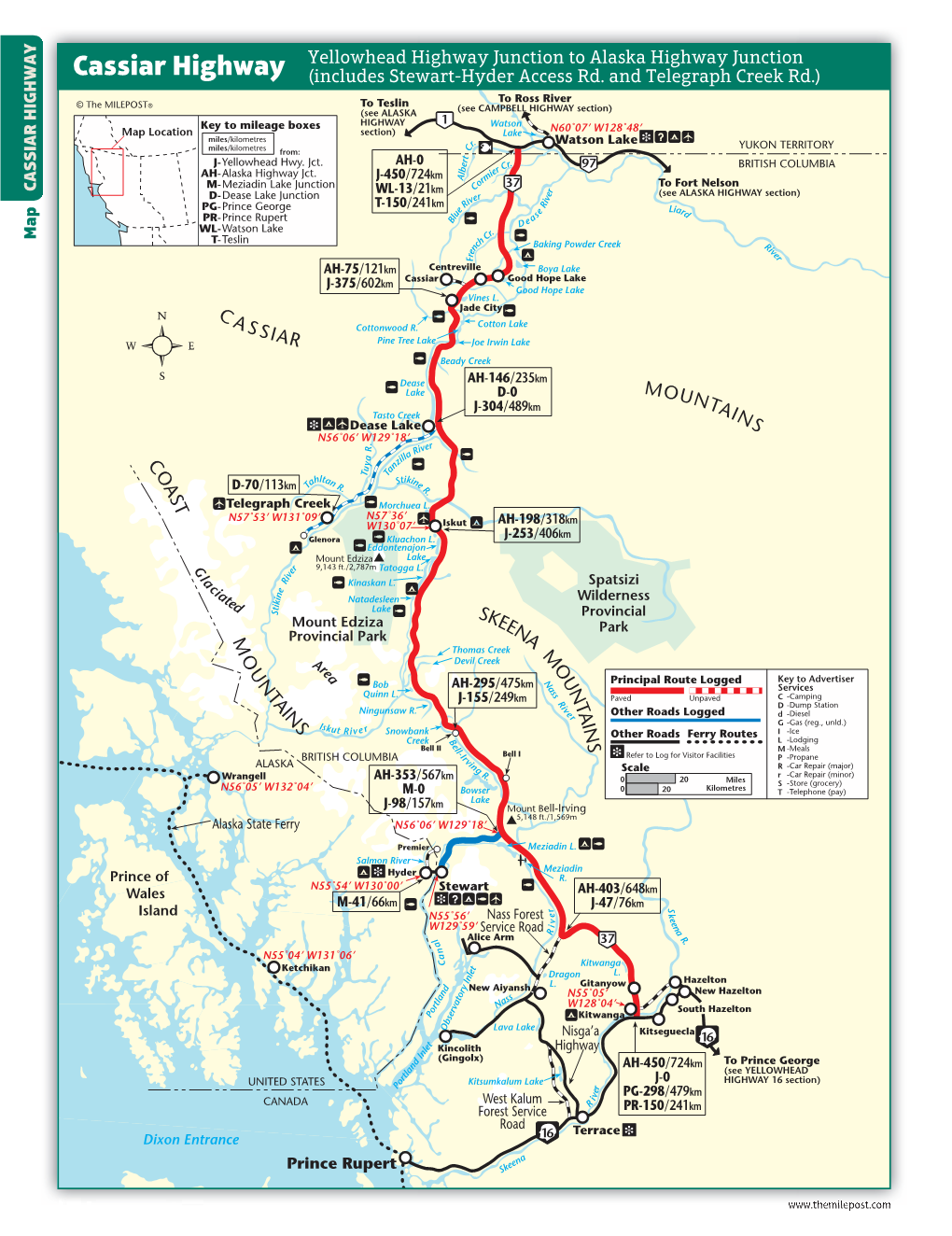 M N N M U N T in S C a T SSIAR S Cassiar Highway Yellowhead