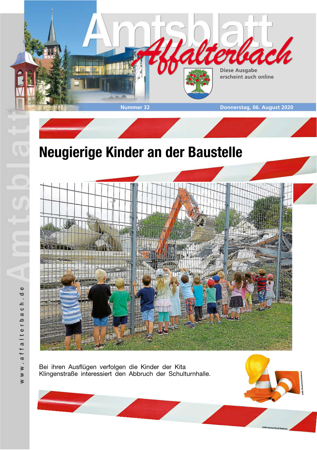 Neugierige Kinder an Der Baustelle