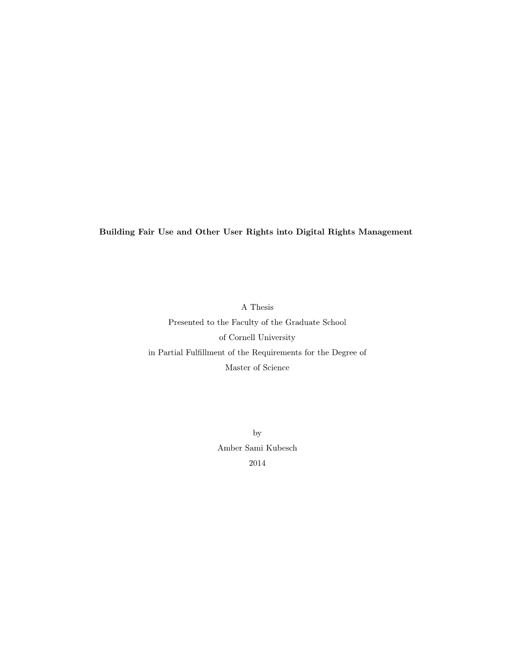 Building Fair Use and Other User Rights Into Digital Rights Management