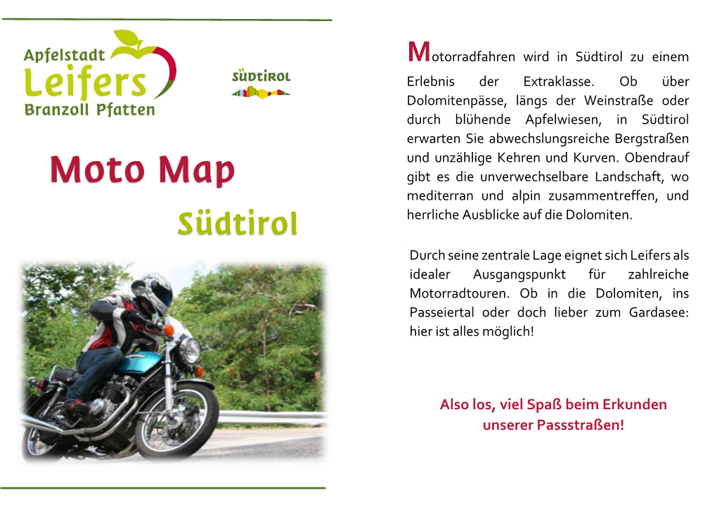 Motorradfahren Wird in Südtirol Zu Einem