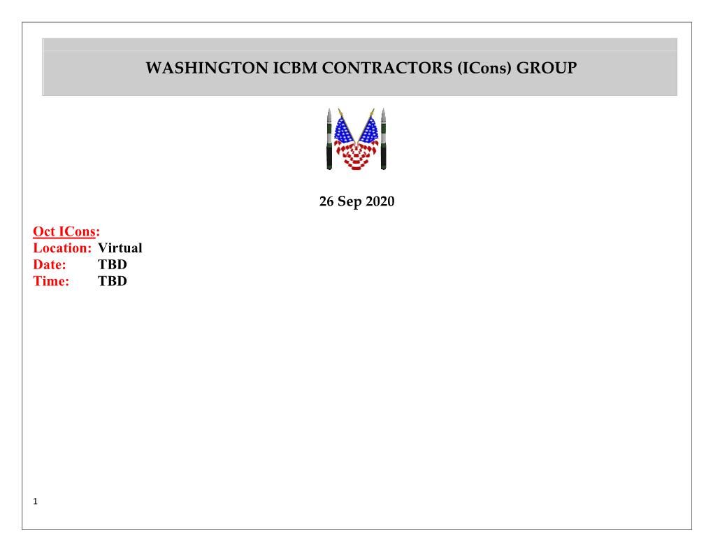 Washington Icbm Contractors Group (Icons)