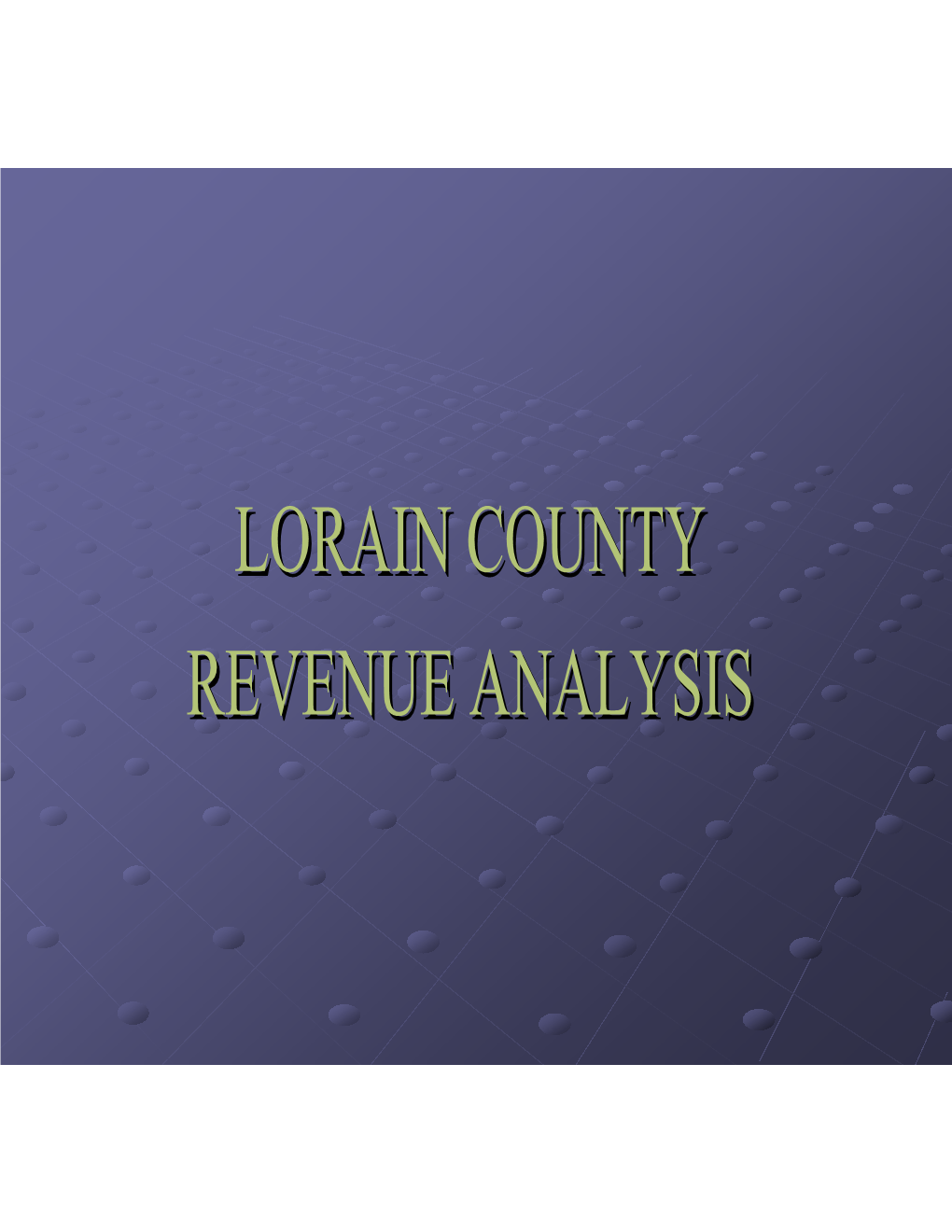 Lorain County Revenue Analysis