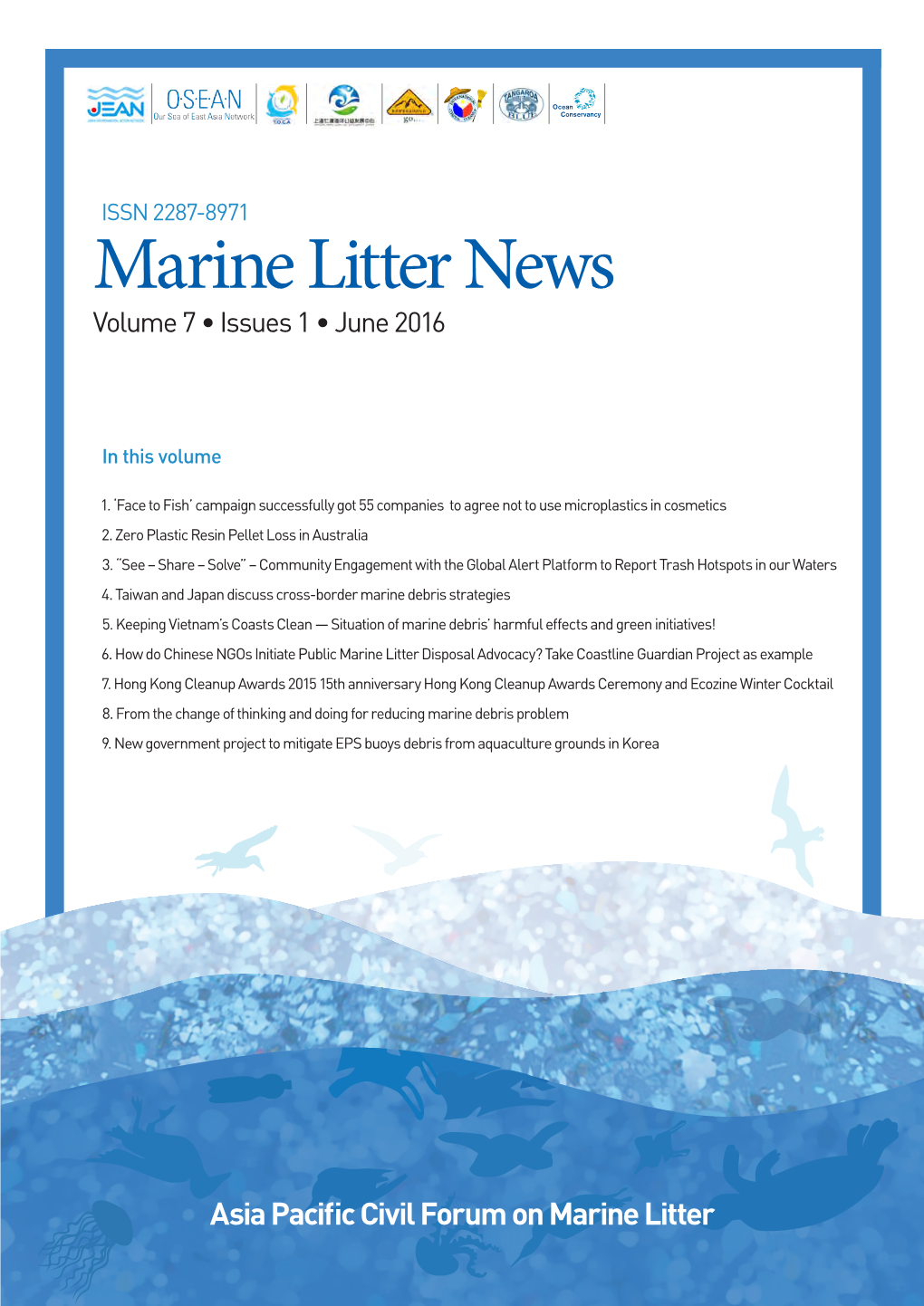 Marine Litter News Volume 7 • Issues 1 • June 2016