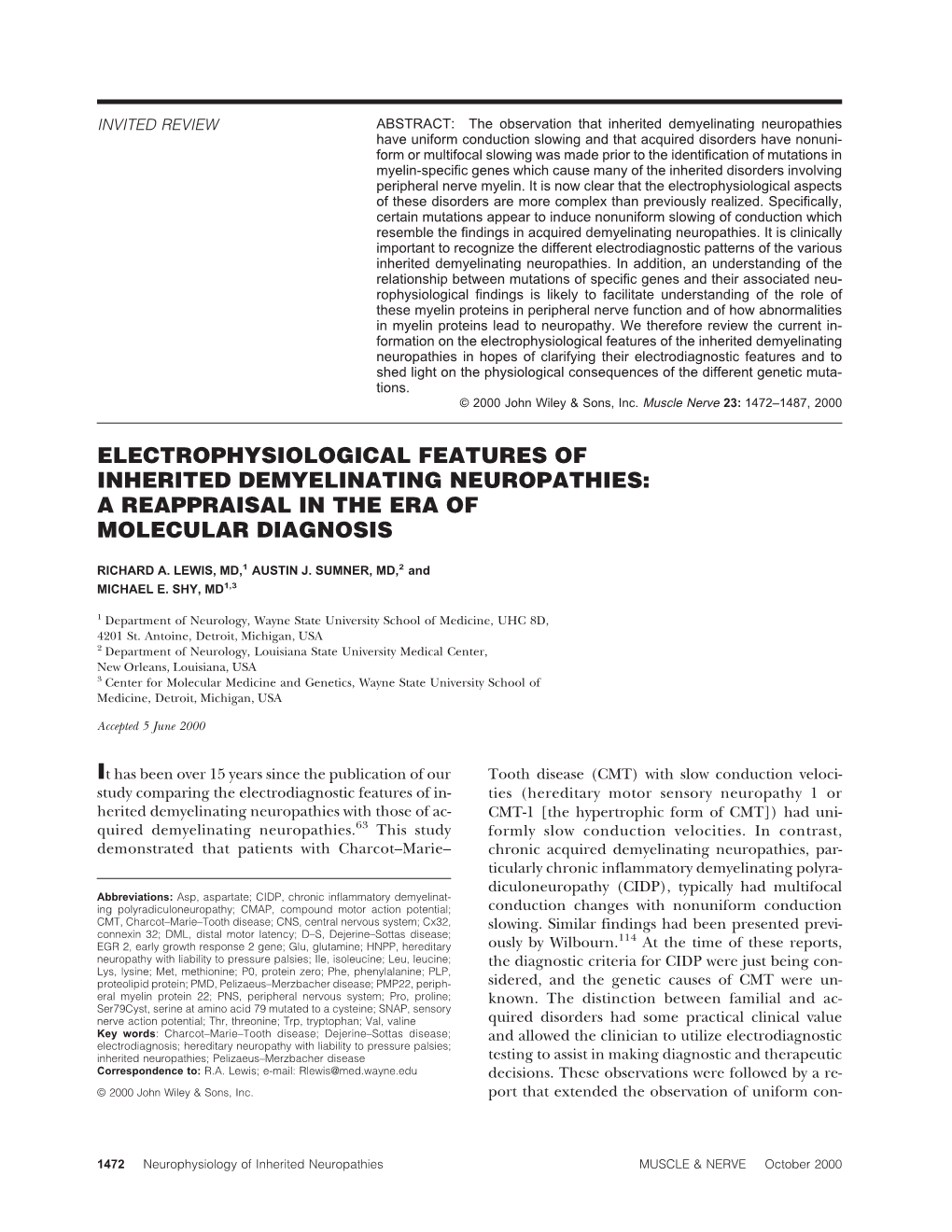 Electrophysiological Features of Inherited Demyelinating Neuropathies: a Reappraisal in the Era of Molecular Diagnosis