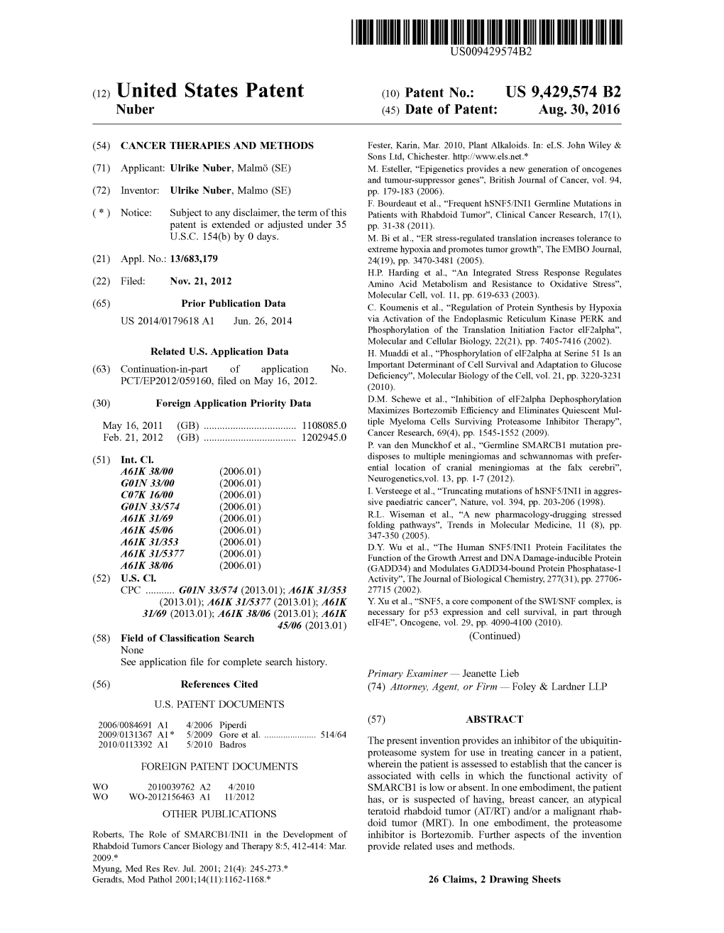 (12) United States Patent (10) Patent No.: US 9,429,574 B2 Nuber (45) Date of Patent: Aug