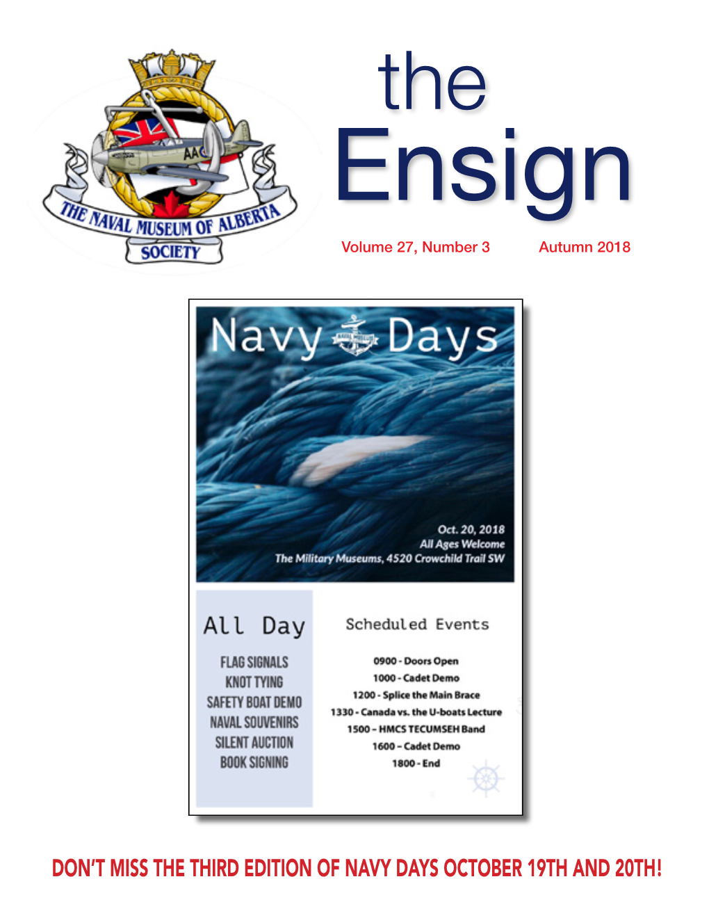 Don't Miss the Third Edition of Navy Days October 19Th And