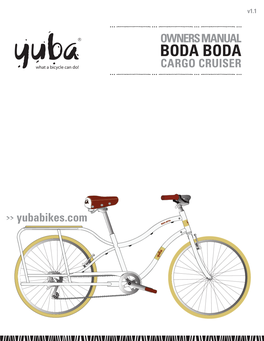 Yuba Bicycles LLC Boda Boda Cargo Cruiser [ Owner's Manual V1.1]