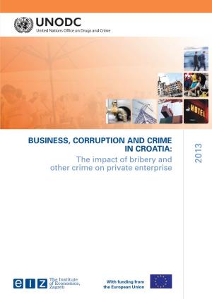 Business Corruption and Crime in Croatia