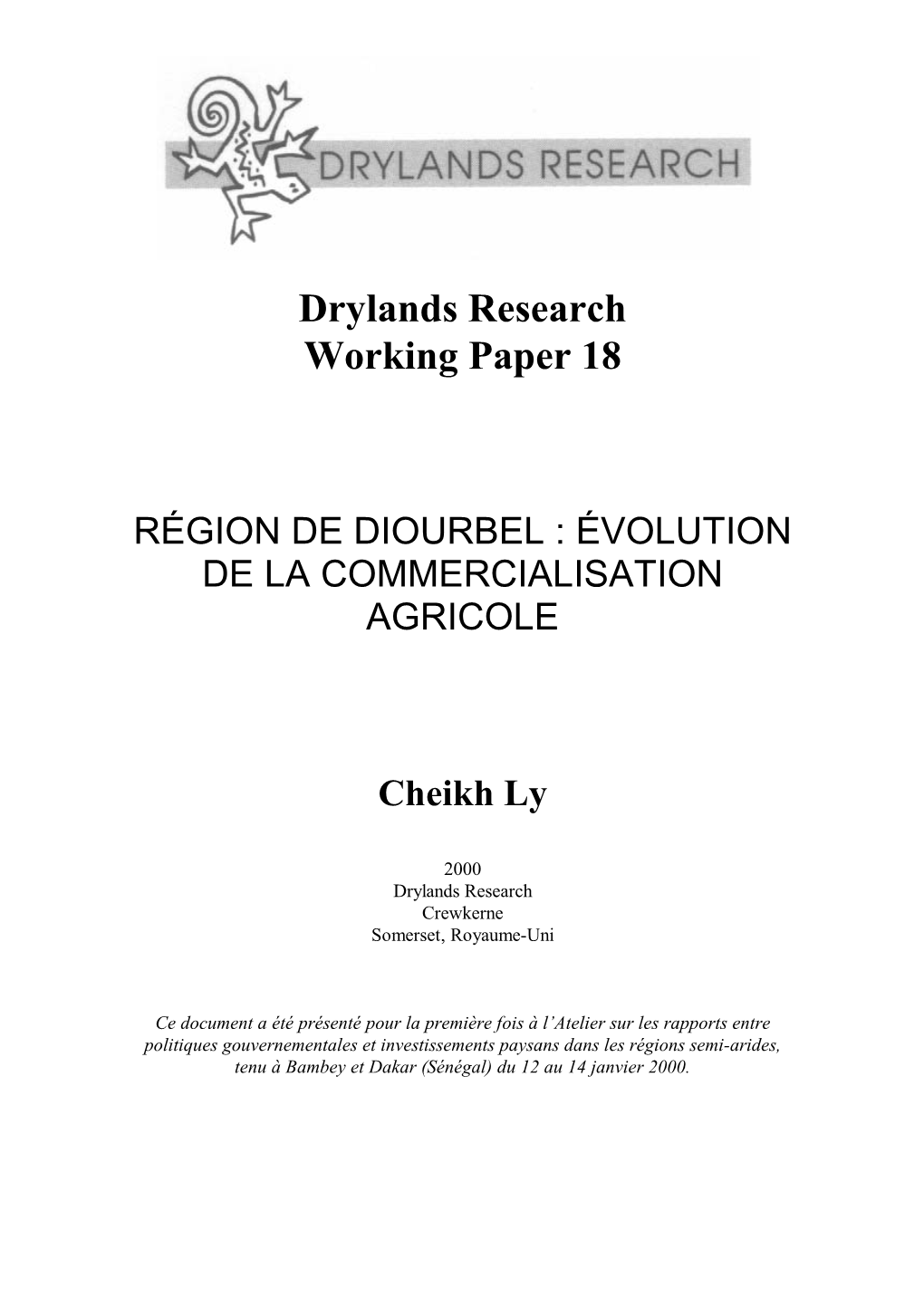 Drylands Research Working Paper 18