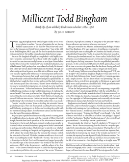 Millicent Todd Bingham Brief Life of an Unlikely Dickinson Scholar: 1880-1968 by Julie Dobrow