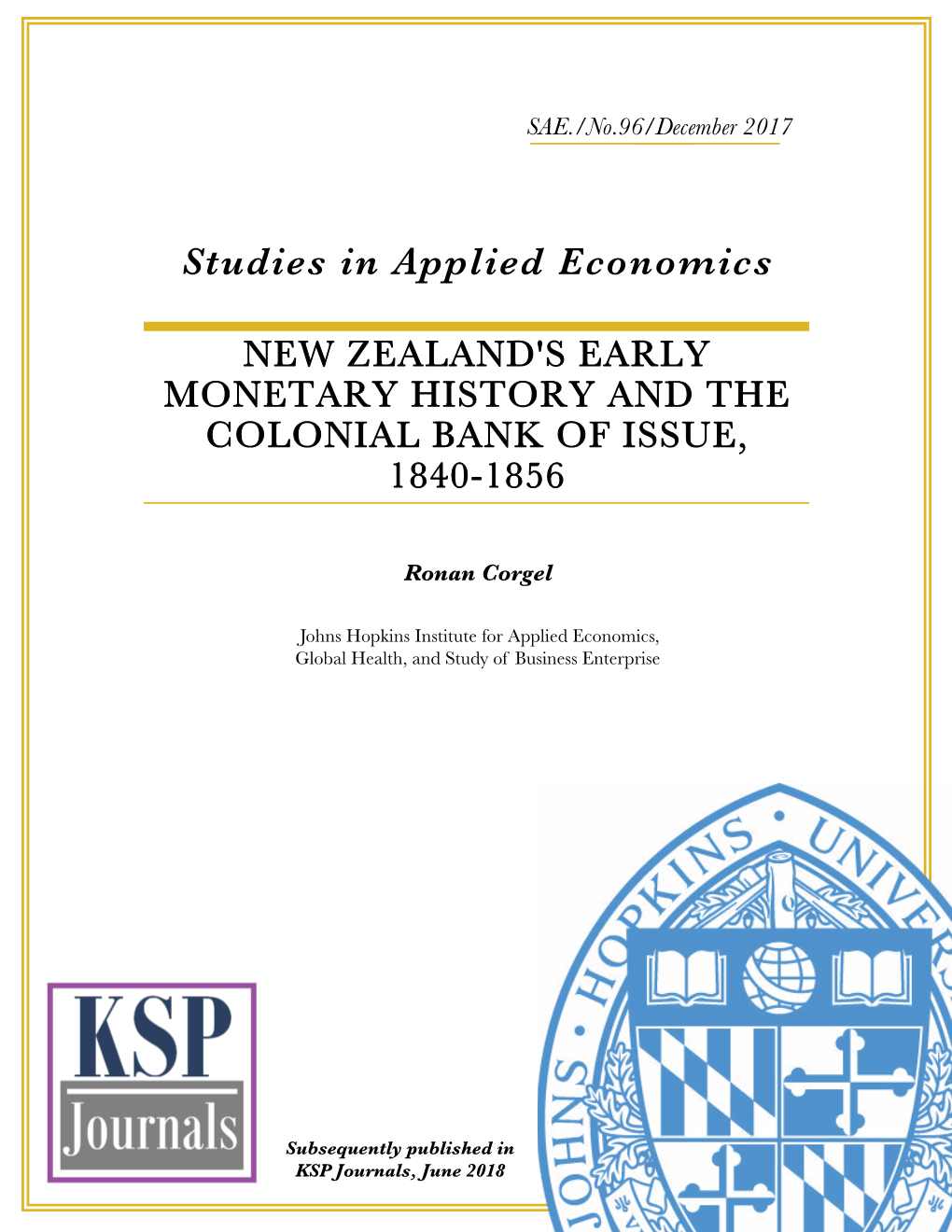 New Zealand's Early Monetary History and the Colonial Bank of Issue, 1840-1856