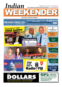 Indian New Zealand’S Frst Indian Weekend Magazine for Free Distribution