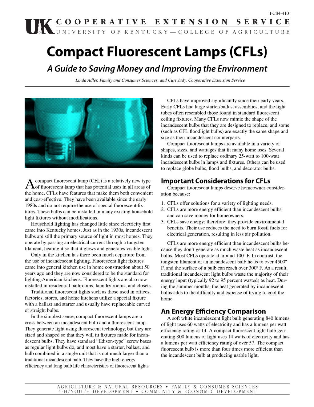 FCS4-410: Compact Fluorescent Lamps (Cfls)