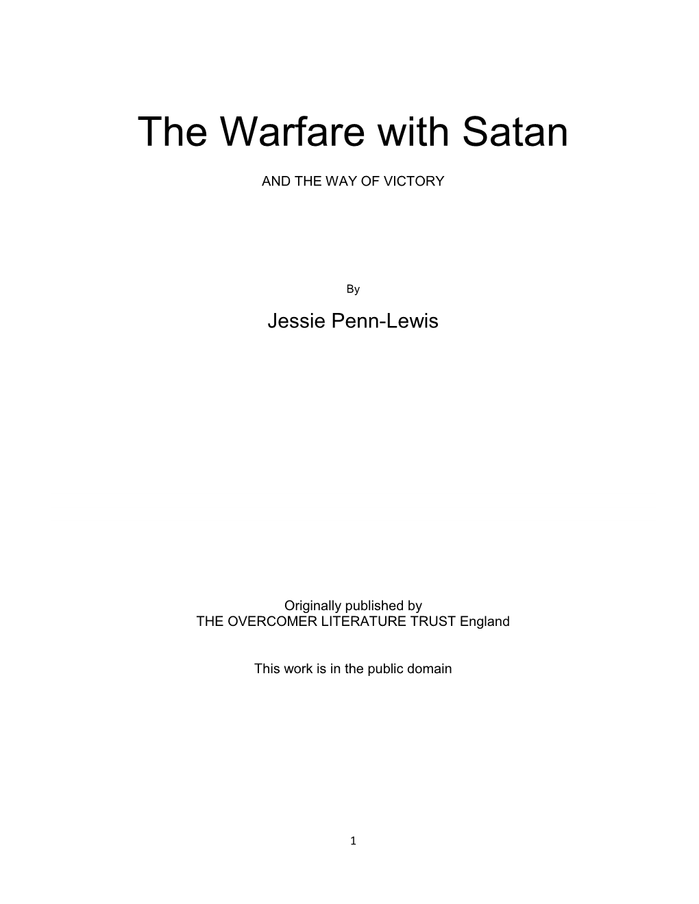 The Warfare with Satan