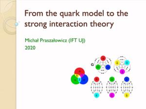 From the Quark Model to the Strong Interaction Theory