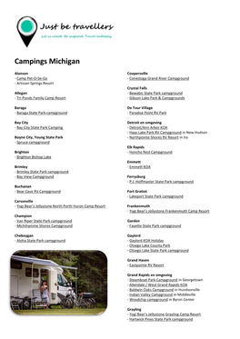 Campings Michigan