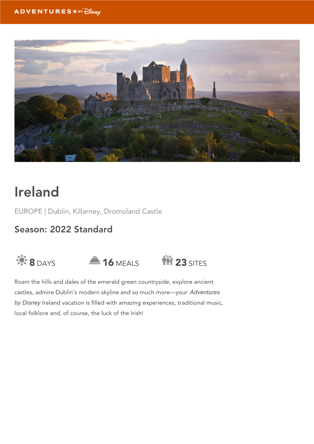 IRELAND Europe | Dublin, Killarney, Dromoland Castle