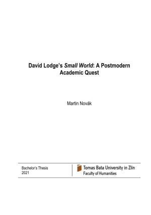 David Lodge's Small World: a Postmodern Academic Quest