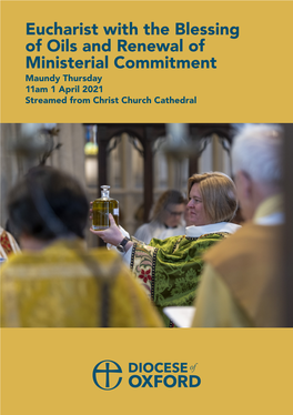 Eucharist with the Blessing of Oils and Renewal of Ministerial Commitment
