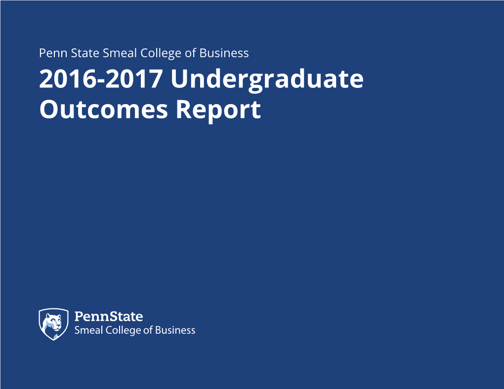 2016-2017 Undergraduate Outcomes Report