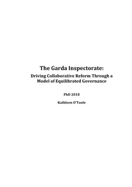 The Garda Inspectorate: Driving Collaborative Reform Through a Model of Equilibrated Governance