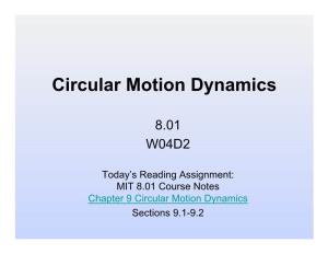 Circular Motion Dynamics