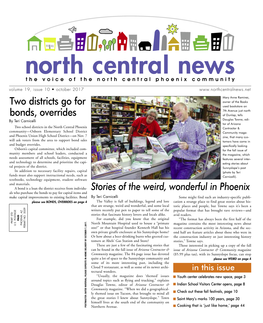 PHOENIX, AZ 85012 | 602.749.2338 | THECANIGLIAGROUP.COM North Central News October 2017 – Page 3