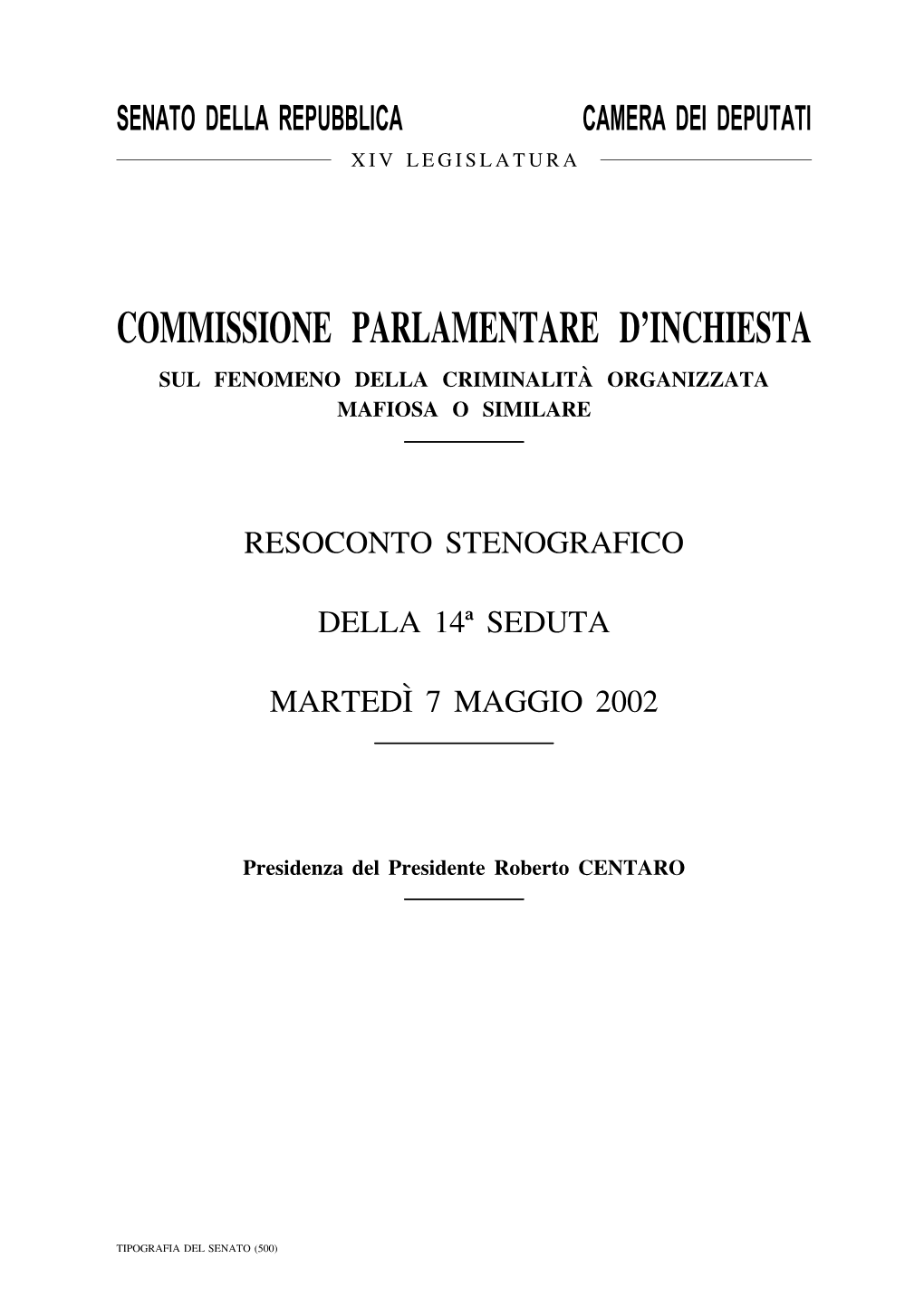 Commissione Parlamentare D'inchiesta