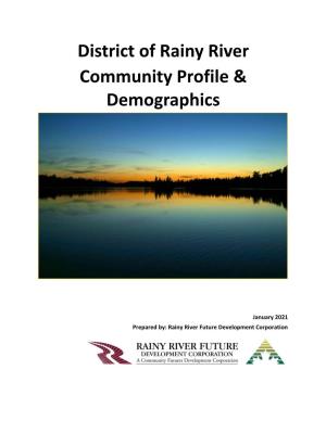 District of Rainy River Community Profile & Demographics