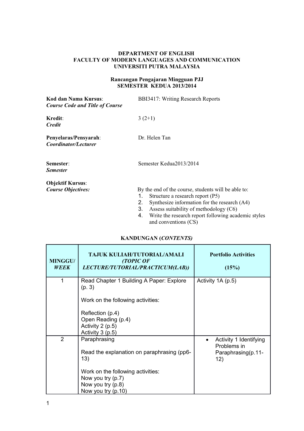 Faculty of Modern Languages and Communication s1