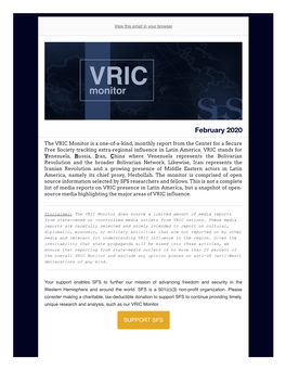 VRIC Monitor | U.S. and Colombia Highli...La at Regional